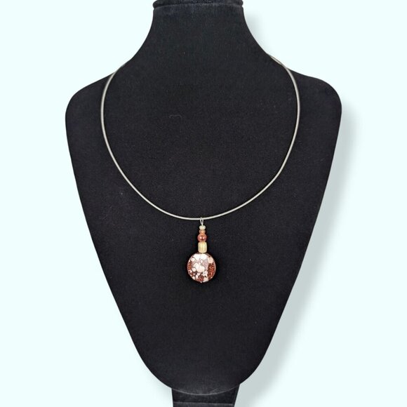 Bohemian Natural Stone Pendant Necklace - Picture 2 of 5